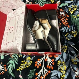 Journee Collection Black Block Heel Shoes